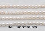 FWP486 14.5 inches 7mm - 8mm potato white freshwater pearl strands