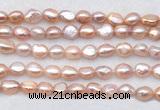 FWP498 14 inches 8mm - 9mm baroque lavender freshwater pearl strands