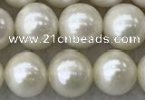 FWP75 15 inches 7mm - 8mm potato white freshwater pearl strands