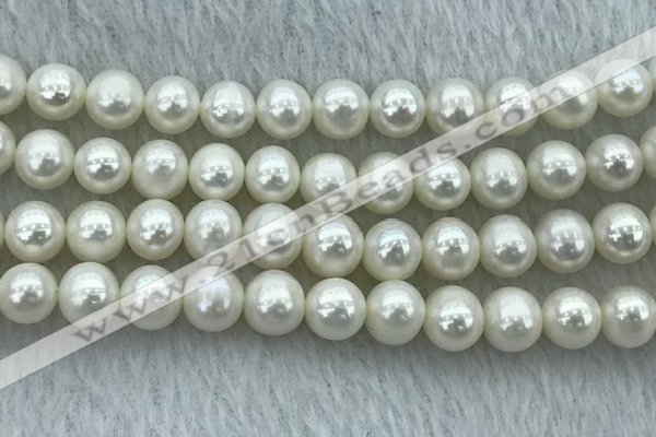 FWP87 15 inches 8mm - 9mm potato white freshwater pearl strands