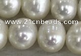 FWP90 15 inches 8mm - 9mm potato white freshwater pearl strands