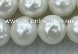 FWP91 15 inches 8mm - 9mm potato white freshwater pearl strands