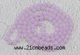 GMN04 Hand-knotted 8mm candy jade 108 beads mala necklaces