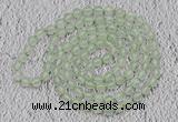 GMN104 Hand-knotted 6mm prehnite 108 beads mala necklaces