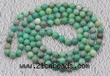 GMN105 Hand-knotted 6mm grass agate 108 beads mala necklaces