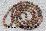 GMN112 Hand-knotted 6mm picasso jasper 108 beads mala necklaces