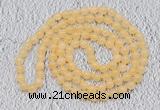 GMN117 Hand-knotted 6mm honey jade 108 beads mala necklaces