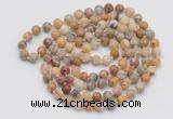 GMN135 Hand-knotted 6mm yellow crazy lace agate 108 beads mala necklaces