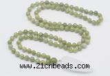 GMN4018 Hand-knotted 8mm, 10mm China jade 108 beads mala necklace with pendant
