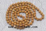 GMN445 Hand-knotted 8mm, 10mm wooden jasper 108 beads mala necklaces