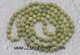 GMN469 Hand-knotted 8mm, 10mm China jade 108 beads mala necklaces