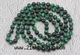 GMN502 Hand-knotted 8mm, 10mm green tiger eye 108 beads mala necklaces