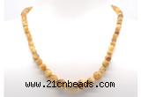 GMN7330 golden tiger eye graduated beaded necklace & bracelet set