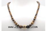 GMN7331 yellow tiger eye graduated beaded necklace & bracelet set