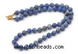 GMN7611 18 - 36 inches 8mm, 10mm matte lapis lazuli beaded necklaces