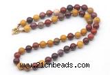 GMN7718 18 - 36 inches 8mm, 10mm round mookaite beaded necklaces