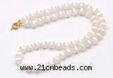 GMN7733 18 - 36 inches 8mm, 10mm faceted round Tibetan agate beaded necklaces