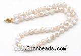 GMN7734 18 - 36 inches 8mm, 10mm faceted round Tibetan agate beaded necklaces