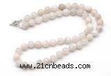 GMN7751 18 - 36 inches 8mm, 10mm round white crazy lace agate beaded necklaces