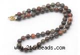 GMN7754 18 - 36 inches 8mm, 10mm round ocean agate beaded necklaces