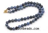 GMN7824 18 - 36 inches 8mm, 10mm round dumortierite beaded necklaces