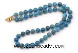 GMN7832 18 - 36 inches 8mm, 10mm round apatite beaded necklaces