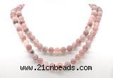 GMN8023 18 - 36 inches 8mm, 10mm strawberry quartz 54, 108 beads mala necklaces