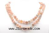 GMN8028 18 - 36 inches 8mm, 10mm moonstone 54, 108 beads mala necklaces