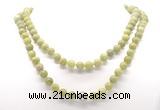 GMN8031 18 - 36 inches 8mm, 10mm China jade 54, 108 beads mala necklaces