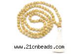 GMN8476 8mm, 10mm grade AA golden tiger eye 27, 54, 108 beads mala necklace with tassel