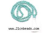 GMN8540 8mm, 10mm amazonite 27, 54, 108 beads mala necklace with tassel