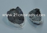 NGC06 20*30mm - 25*35mm freeform druzy agate connectors