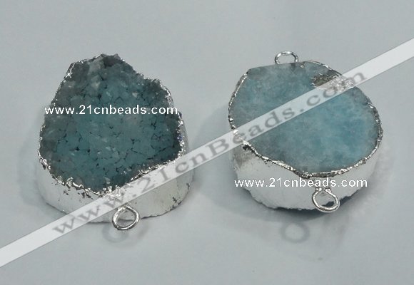 NGC07 20*30mm - 25*35mm freeform druzy agate connectors