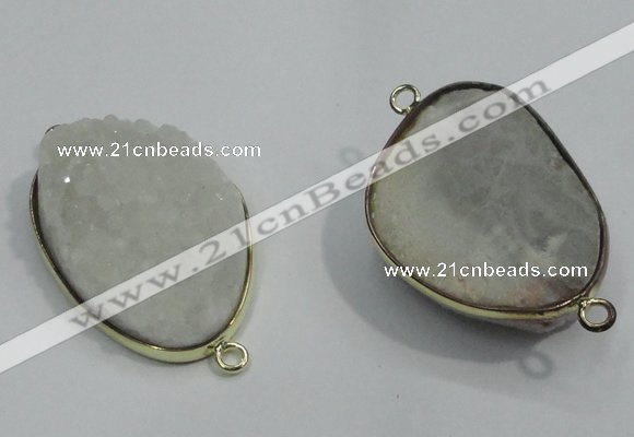 NGC10 20*30mm - 25*35mm freeform druzy agate connectors