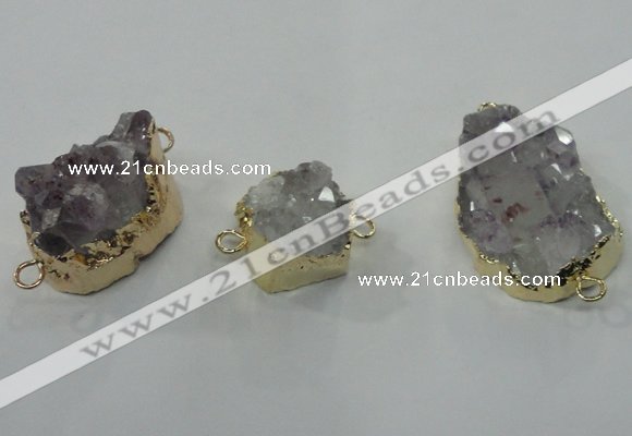 NGC103 18*25mm - 25*35mm freeform druzy agate connectors wholesale