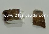 NGC1044 15*25mm – 25*30mm freeform citrine connectors wholesale