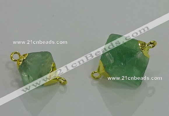 NGC1049 10*14mm – 15*20mm freeform fluorite connectors wholesale