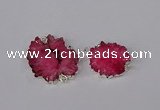 NGC1078 15*20mm - 30*35mm freeform druzy agate connectors wholesale