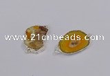 NGC1086 18*25mm - 25*35mm freeform druzy agate gemstone connectors