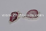 NGC1088 18*25mm - 25*35mm freeform druzy agate gemstone connectors