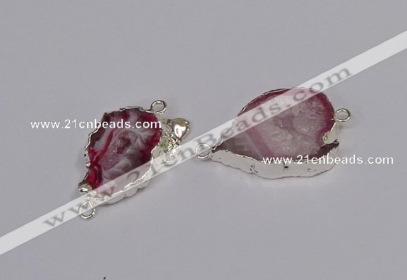 NGC1088 18*25mm - 25*35mm freeform druzy agate gemstone connectors