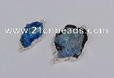 NGC1089 18*25mm - 25*35mm freeform druzy agate gemstone connectors