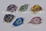 NGC1091 18*25mm - 25*35mm freeform druzy agate gemstone connectors