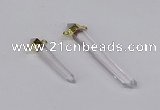 NGC1198 8*35mm - 10*60mm sticks white crystal connectors wholesale