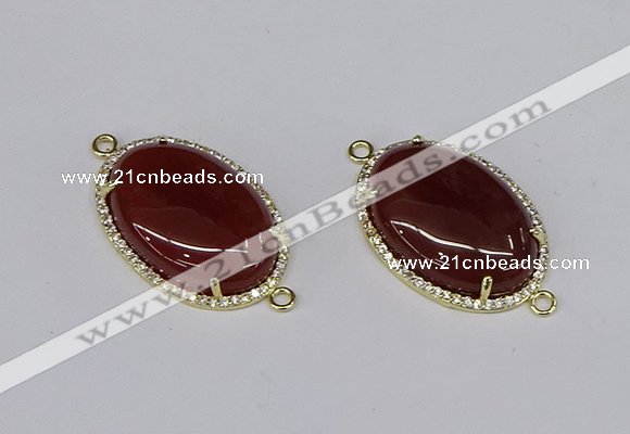 NGC1204 22*30mm oval agate gemstone connectors wholesale