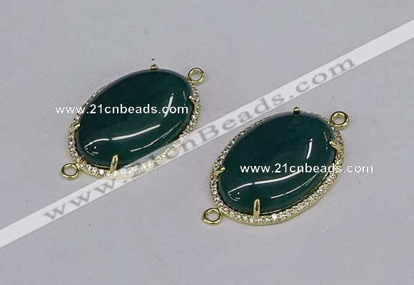 NGC1206 22*30mm oval agate gemstone connectors wholesale