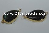 NGC123 18*25mm - 22*30mm flat teardrop labradorite connectors