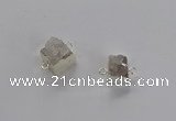 NGC1241 10*12mm - 14*15mm freefrom druzy agate connectors wholesale