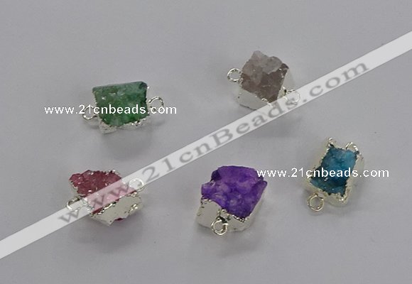 NGC1248 10*12mm - 14*15mm freefrom druzy agate connectors wholesale