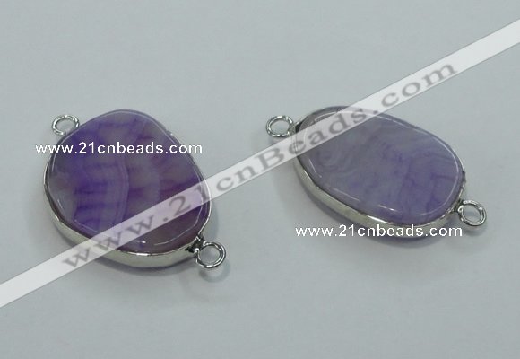 NGC127 13*18mm - 15*20mm freeform agate connectors wholesale